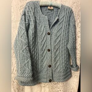 CARRAIGDONN 💯 Percent  Merino Wool Cable Knit Cardigan (XL)